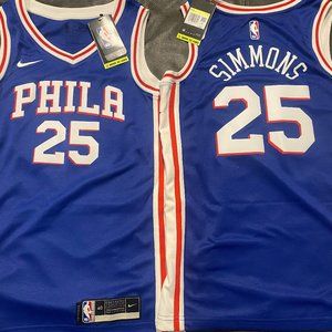 Nike PHILADELPHIA 76ers BEN SIMMONS Swingman Men's JERSEY Sz SMALL New with tags